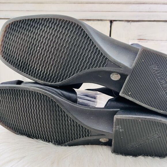 Cabin Creek Black Leather Slip on Comfort Sandals - Womens Size 10M - Picture 6 of 8